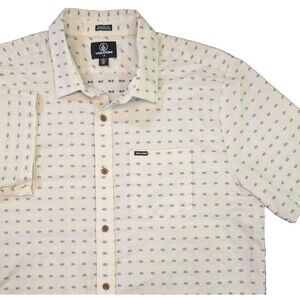 Volcom Men's Stone Mags Short Sleeve Button Down Shirt Large